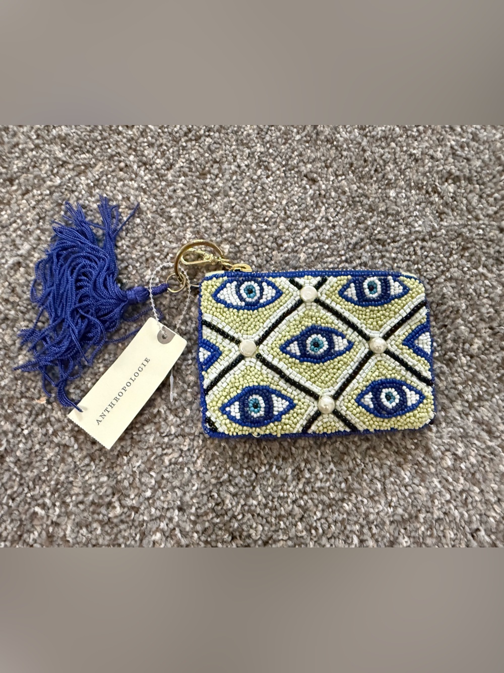 NWT Anthropologie Fiona Beaded Coin Purse